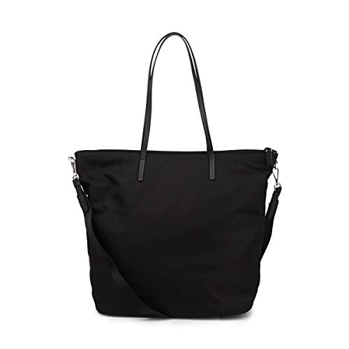 Prada Black Tessuto Nylon Convertible Shopping Tote Shoulder Bag New