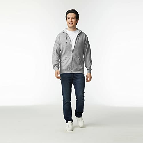 Gildan unisex-adult Fleece Zip Hoodie Sweatshirt, Style G18600, Multipack