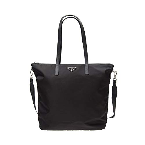 Prada Black Tessuto Nylon Convertible Shopping Tote Shoulder Bag New