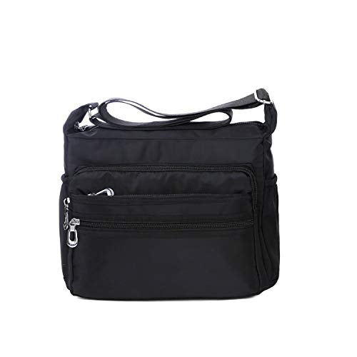 Crossbody Bag for Women Waterproof Shoulder Bag Multi Pockets Nylon Purse