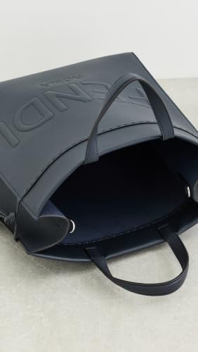 WHAT GOES AROUND COMES AROUND Women's Pre-Loved Fendi Navy Calfskin Go To Shopper Medium Tote