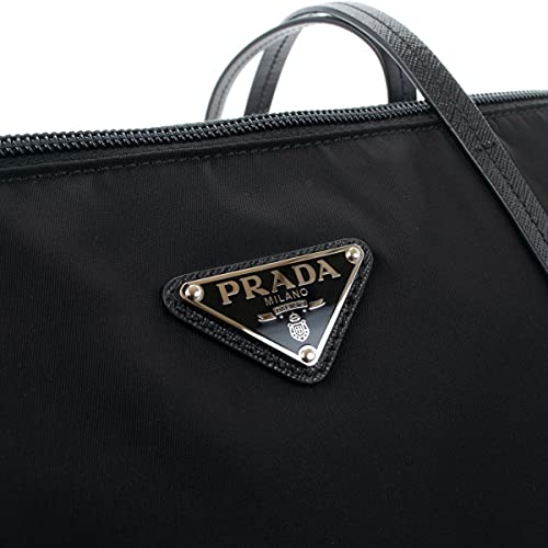Prada Black Tessuto Nylon Convertible Shopping Tote Shoulder Bag New