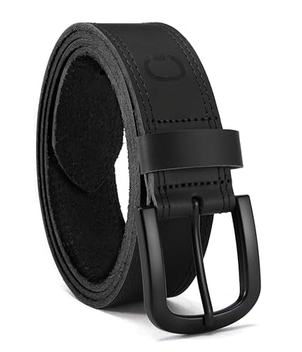 CHAOREN Men's Full-Grain Leather Casual Belt for Jeans