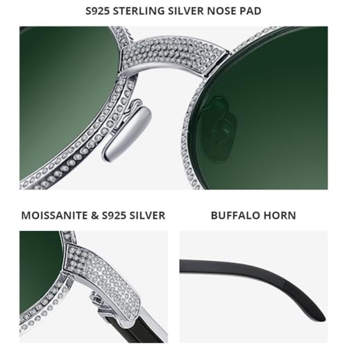 MUTYNE Silver Diamond-Style Sunglasses for Men and Women