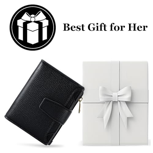 Airkit Women's Compact Leather RFID Bifold Wallet with ID Window