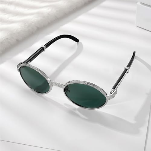 MUTYNE Silver Diamond-Style Sunglasses for Men and Women