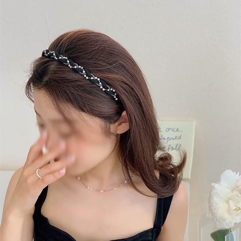 Women's Rhinestone Twist Chain Headband Hair Accessory