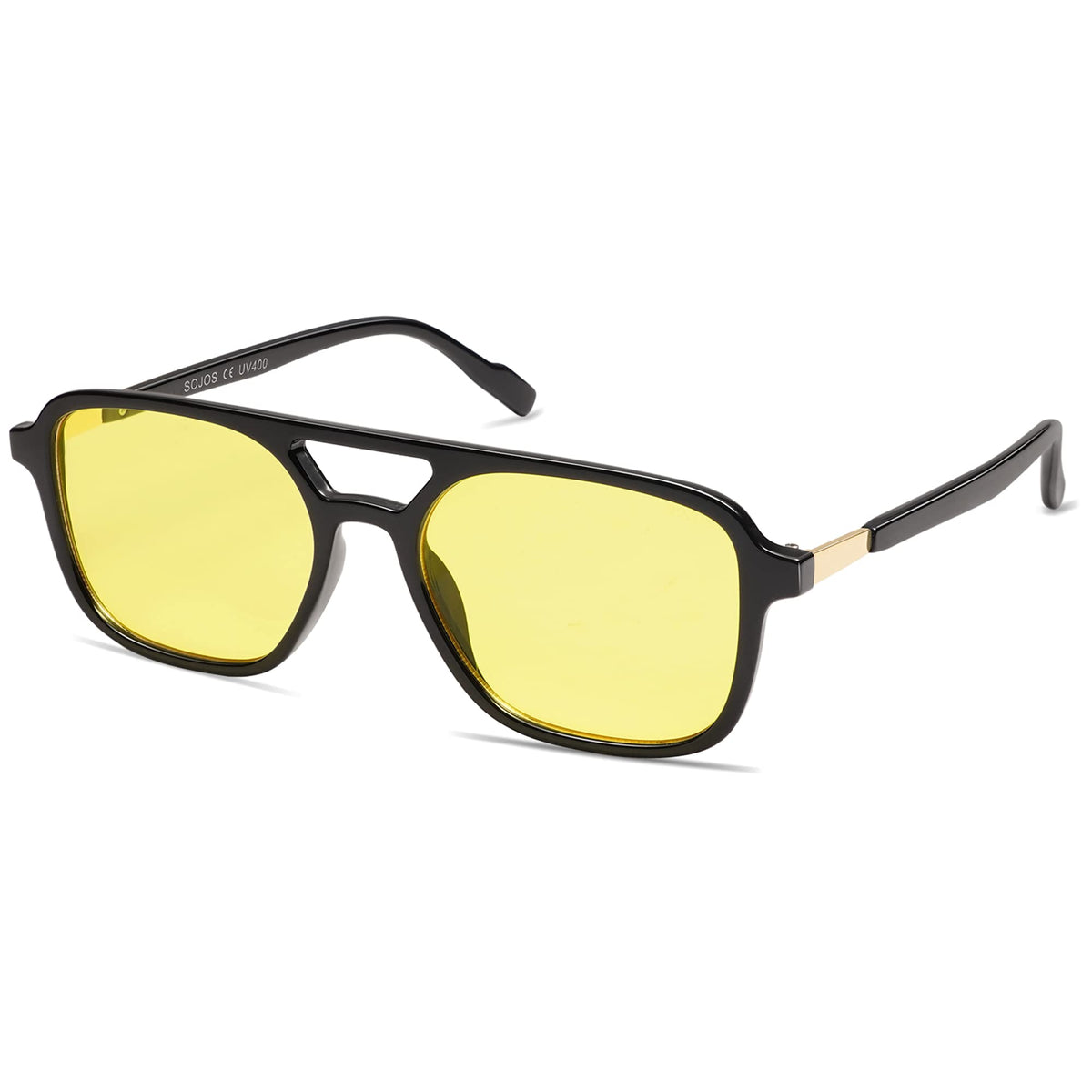 SOJOS Retro Aviator Rectangle Sunglasses for Men and Women