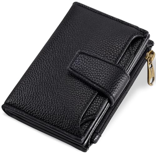 Airkit Women's Compact Leather RFID Bifold Wallet with ID Window