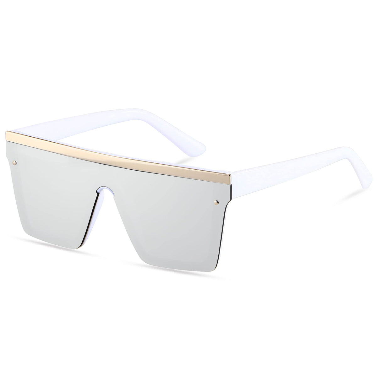 LYZOIT Oversized Square Flat-Top Sunglasses for Men and Women