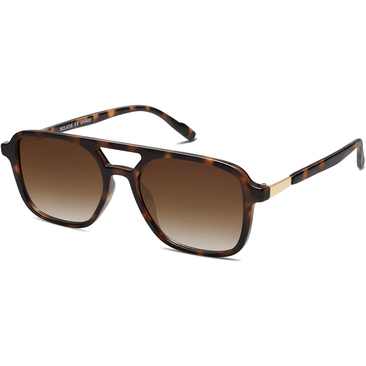 SOJOS Retro Aviator Rectangle Sunglasses for Men and Women