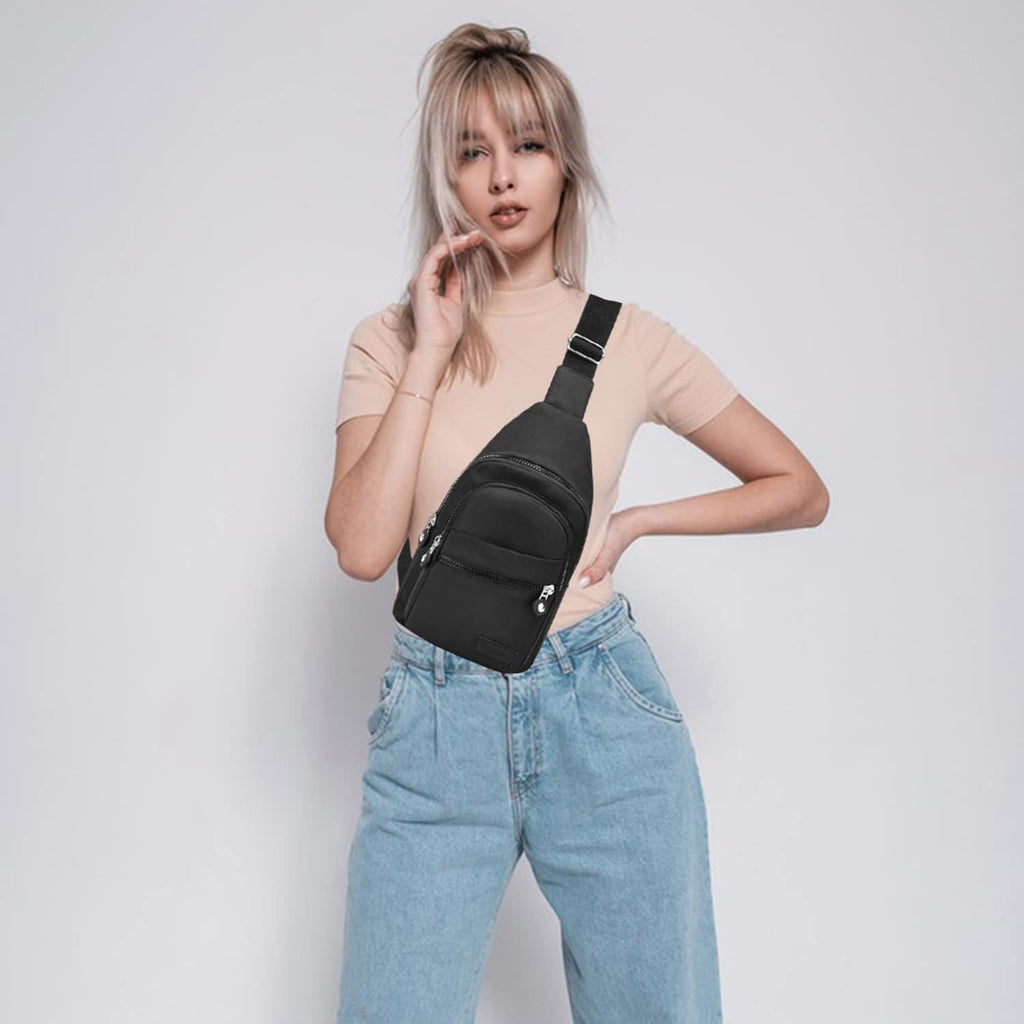 Banelu Small Sling Backpack Crossbody Bags for Women Men, Sling Bag Cross Body Bag Fanny Packs Crossbody Purses