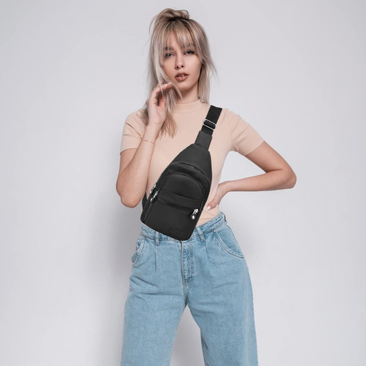 Banelu Small Sling Backpack Crossbody Bags for Women Men, Sling Bag Cross Body Bag Fanny Packs Crossbody Purses