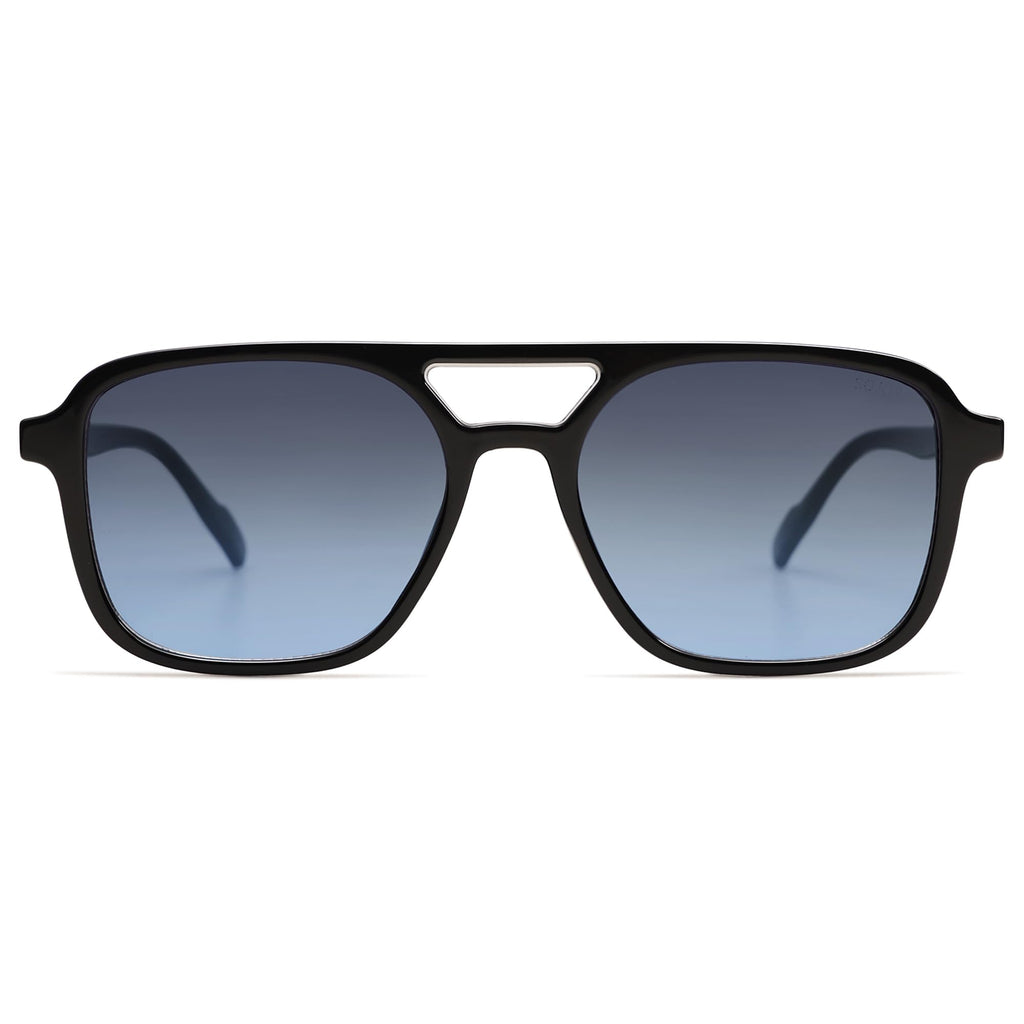 SOJOS Retro Aviator Rectangle Sunglasses for Men and Women