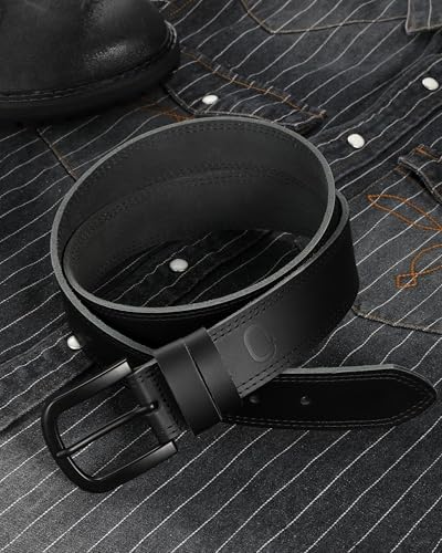 CHAOREN Men's Full-Grain Leather Casual Belt for Jeans