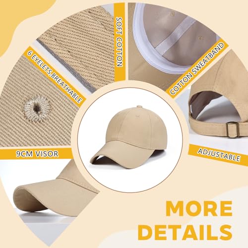 6Pack Unisex Vintage Washed Cotton Baseball Cap Soft Unconstructed Plain Blank Adjustable Size Dad Hat