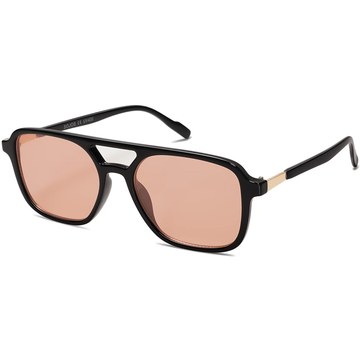 SOJOS Retro Aviator Rectangle Sunglasses for Men and Women