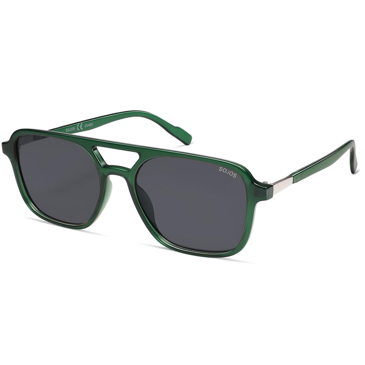 SOJOS Retro Aviator Rectangle Sunglasses for Men and Women