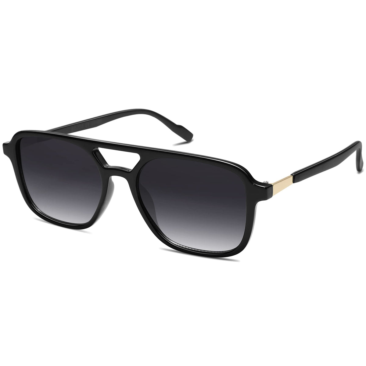SOJOS Retro Aviator Rectangle Sunglasses for Men and Women