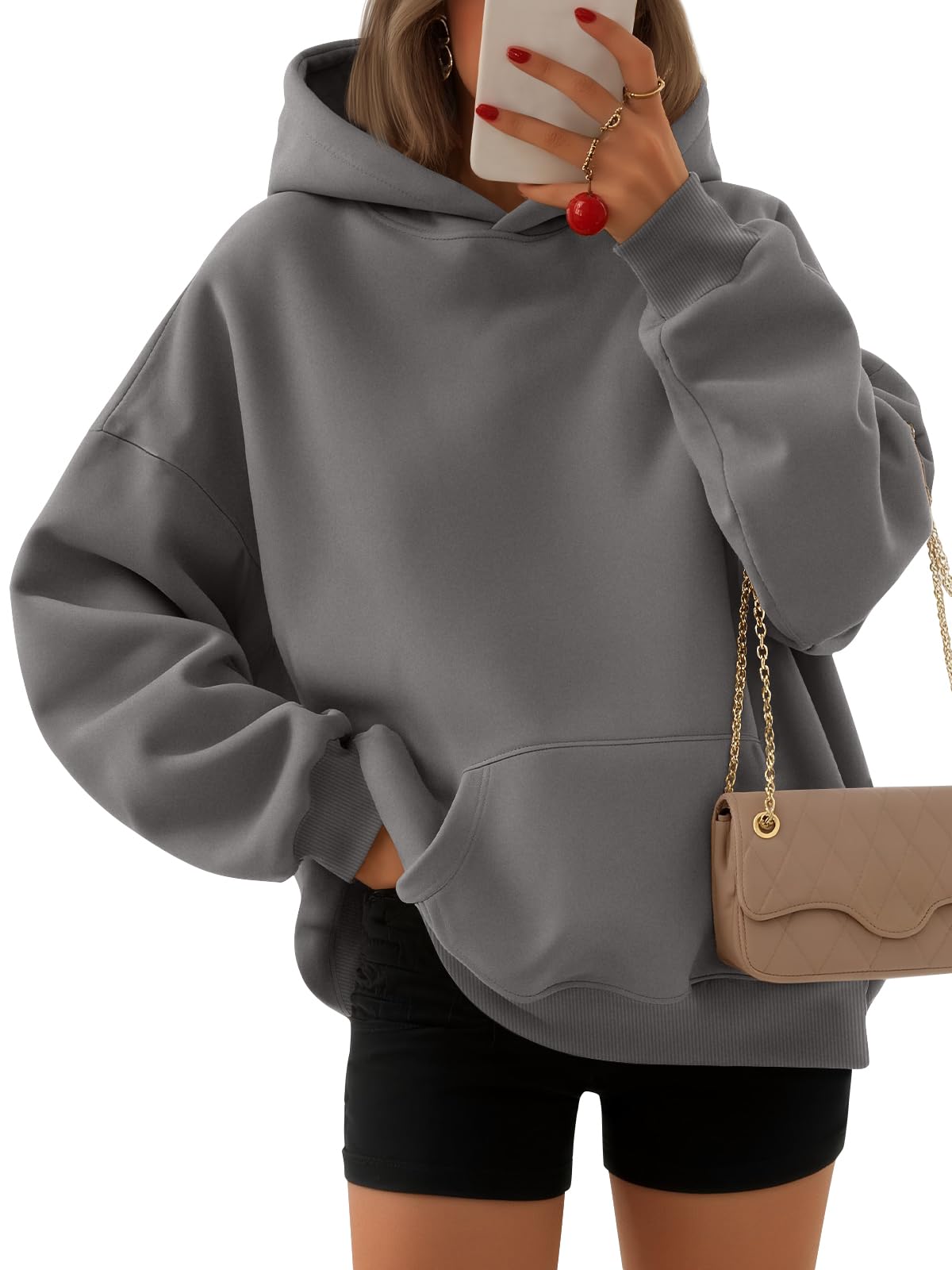 EFAN Women's Oversized Fleece Hoodie Sweatshirt