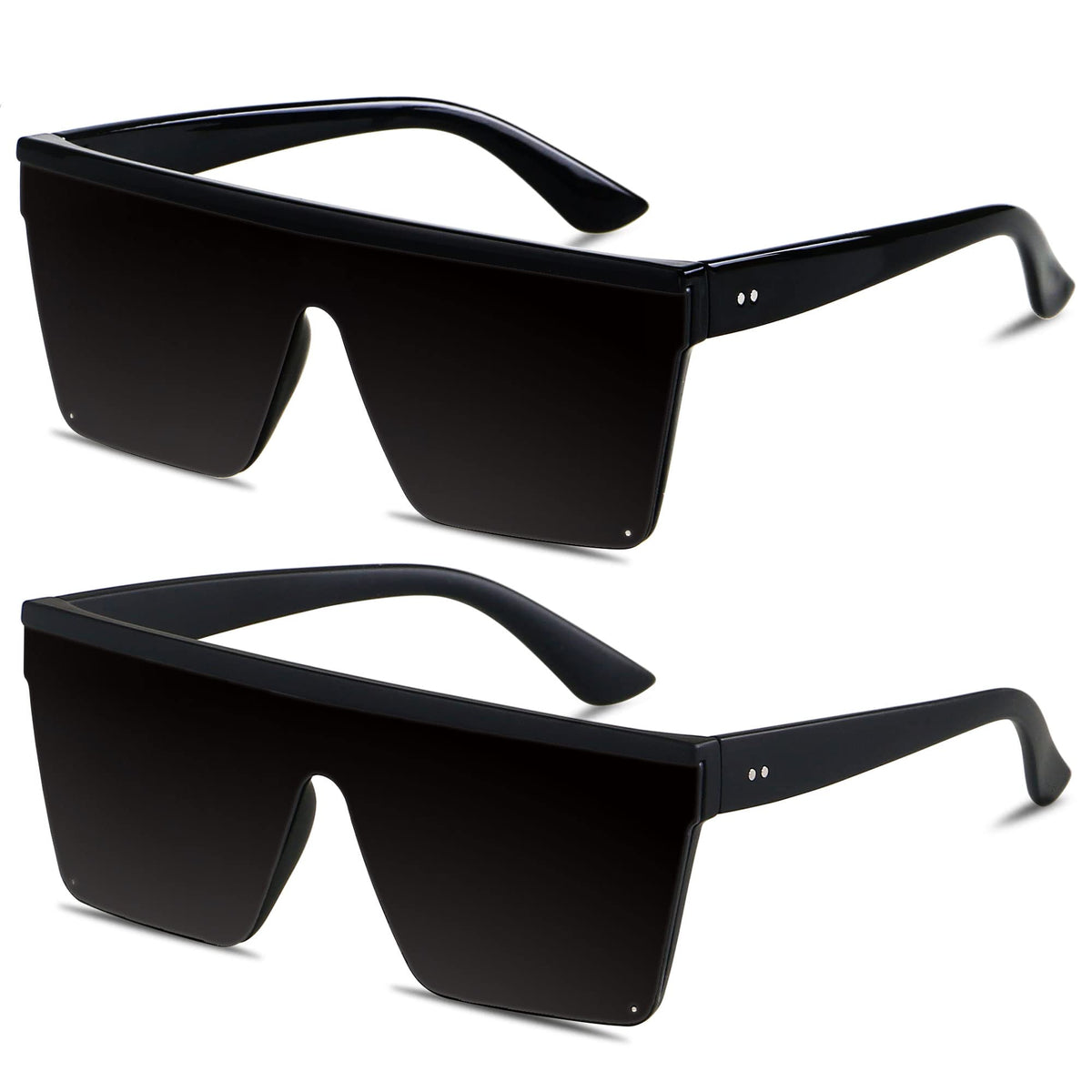 LYZOIT Oversized Square Flat-Top Sunglasses for Men and Women