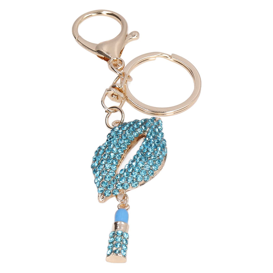 Rhinestone Lip Keychain Charm for Purses and Handbags