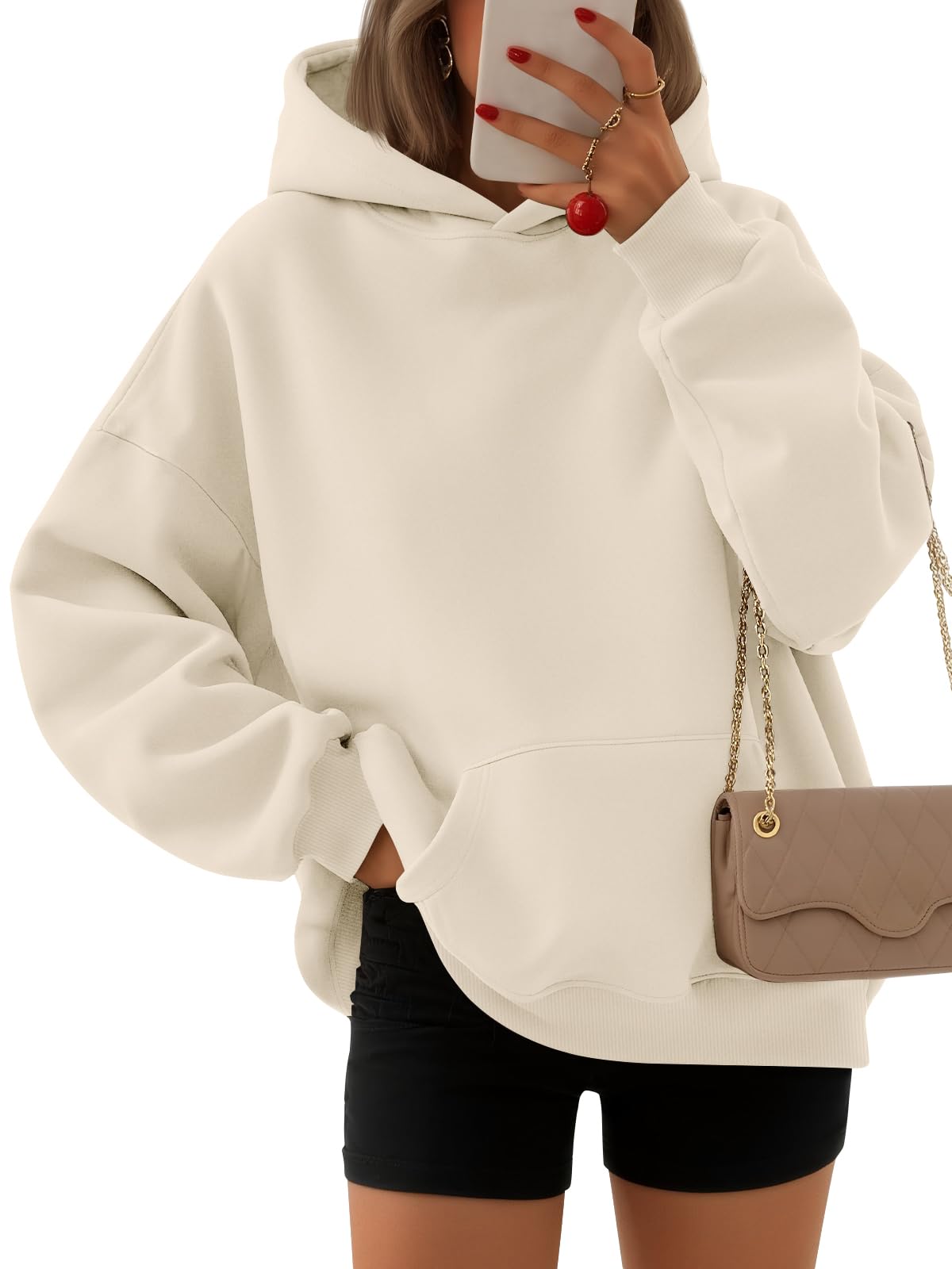 EFAN Women's Oversized Fleece Hoodie Sweatshirt