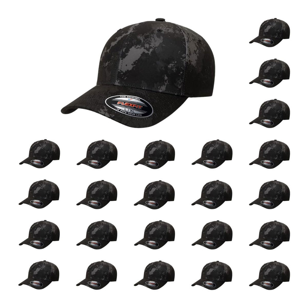 Flexfit Wooly Combed Stretch-Fitted Baseball Cap 24-Pack