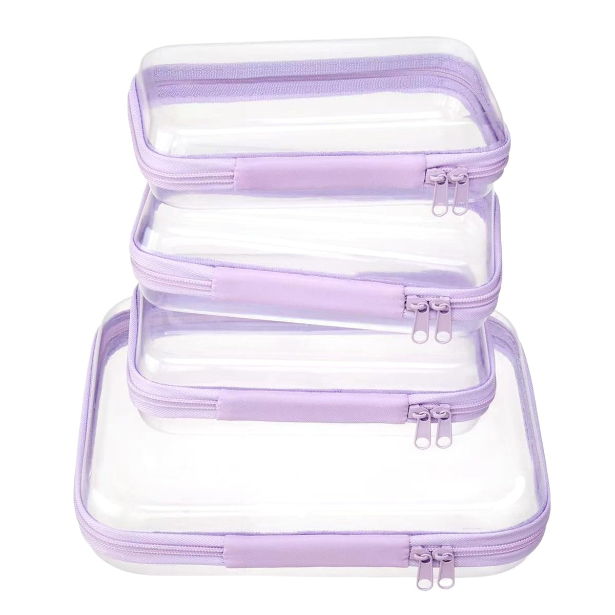 WELPIRT Clear Hard Shell Travel Organizer Pouch