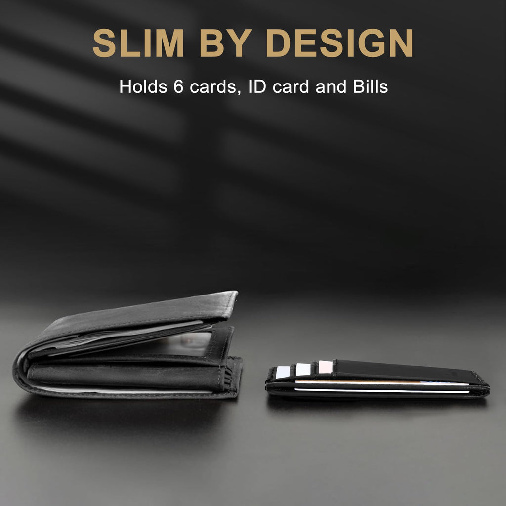 Travelambo Slim Leather RFID Blocking Front Pocket Wallet
