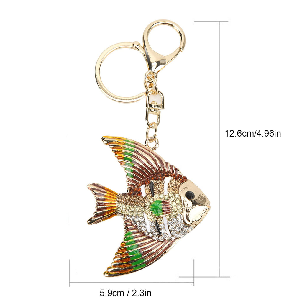 Rhinestone Tropical Fish Keychain Charm for Bags