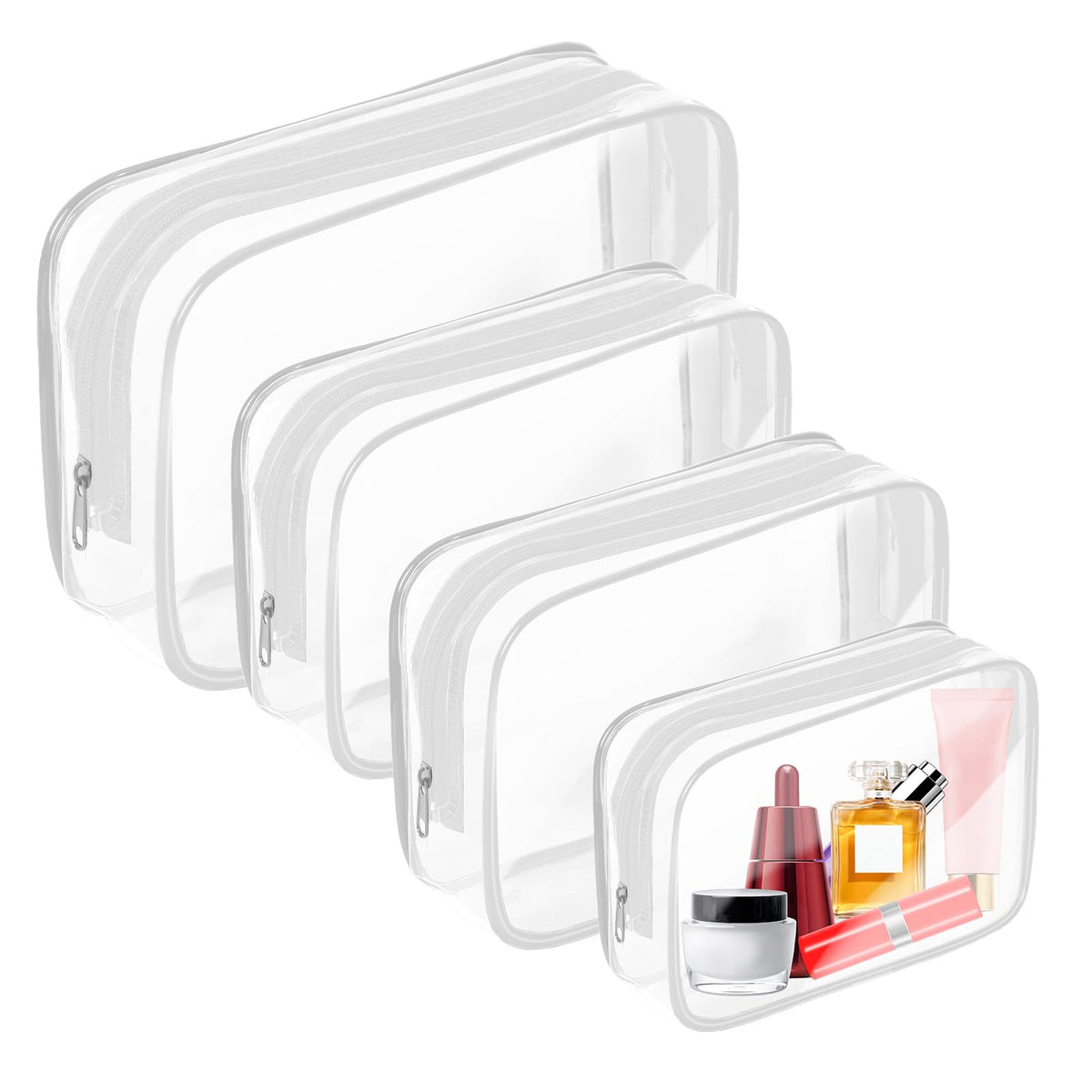 AURUZA TSA-Approved Clear Travel Makeup and Toiletry Bag