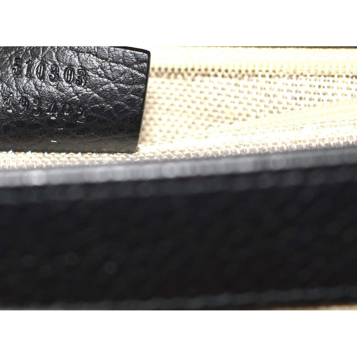 Gucci Women's Black Leather 510304 Interlocking GG Crossbody Purse Handbag New