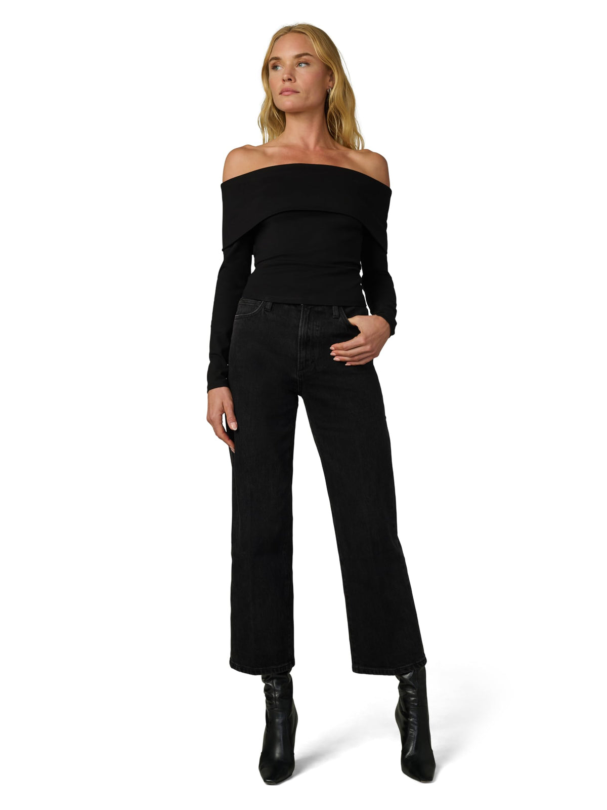 Joe's Womens The Blake High Rise Crop Wide Leg Jean