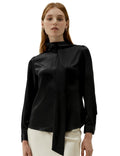 LilySilk Bow-tie Neck Silk Blouse for Women Long Sleeve Ladies Tops Buttons VintageReal Silk Shirts