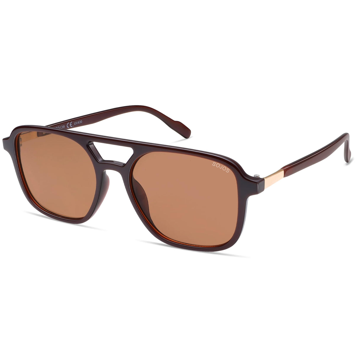 SOJOS Retro Aviator Rectangle Sunglasses for Men and Women