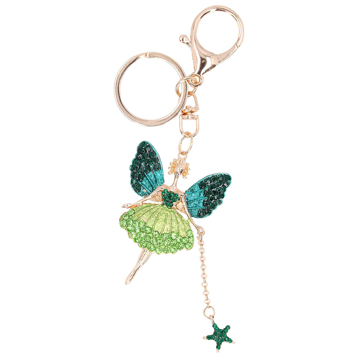Colorful Rhinestone Angel Keychain Charm for Handbags