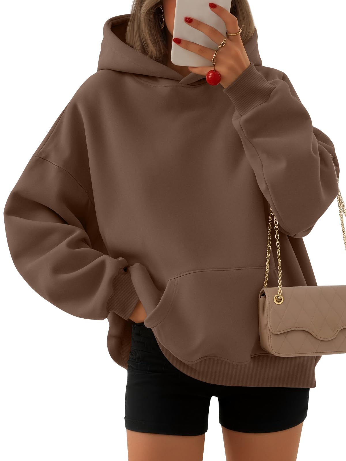 EFAN Women's Oversized Fleece Hoodie Sweatshirt