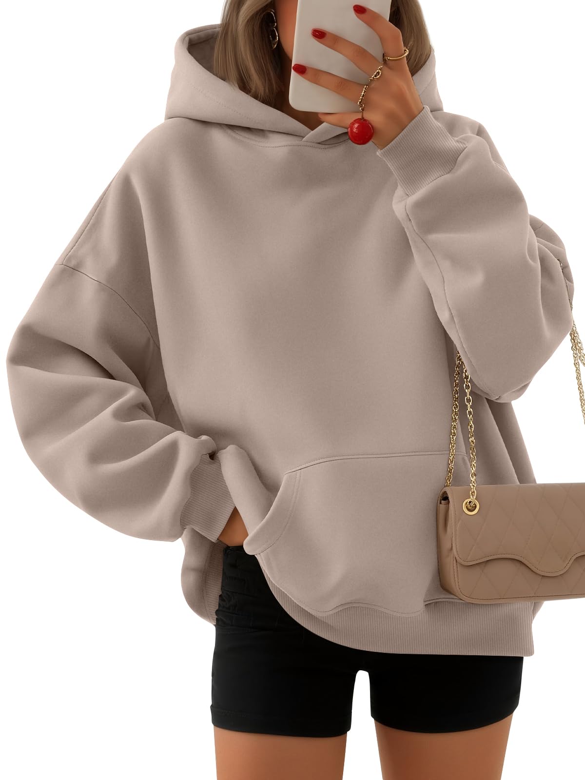 EFAN Women's Oversized Fleece Hoodie Sweatshirt
