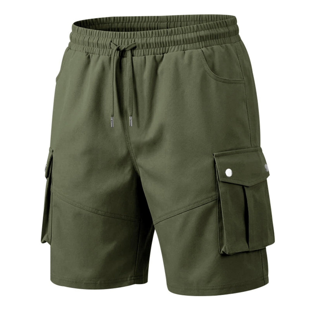 SGYCNGU Cargo Shorts for Men Summer Knee Length Casual Stretch Drawstring Pant Solid Loose Fit Workout Hiking Athletic Shorts