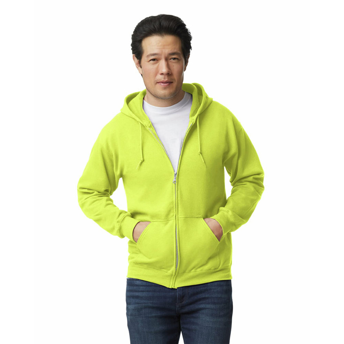 Gildan Unisex Fleece Zip Hoodie Sweatshirt Multipack