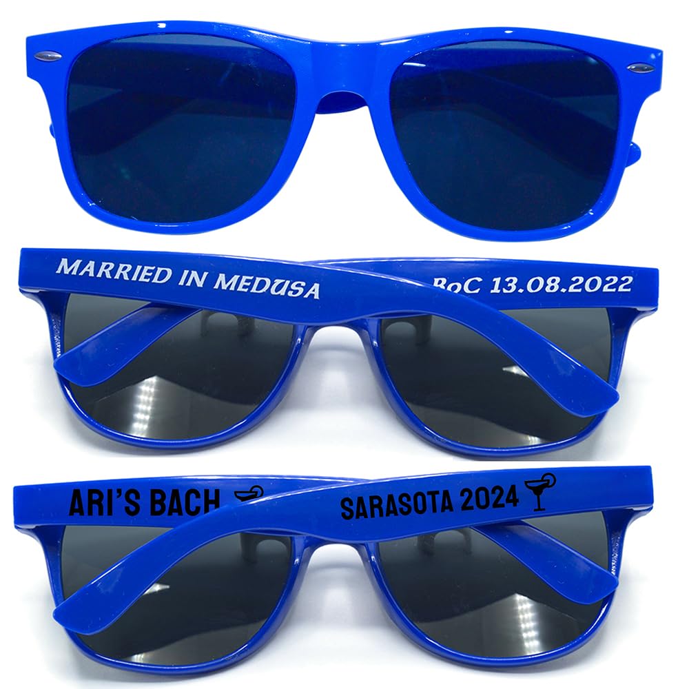 Personalized Custom Sunglasses for Weddings and Party Favors