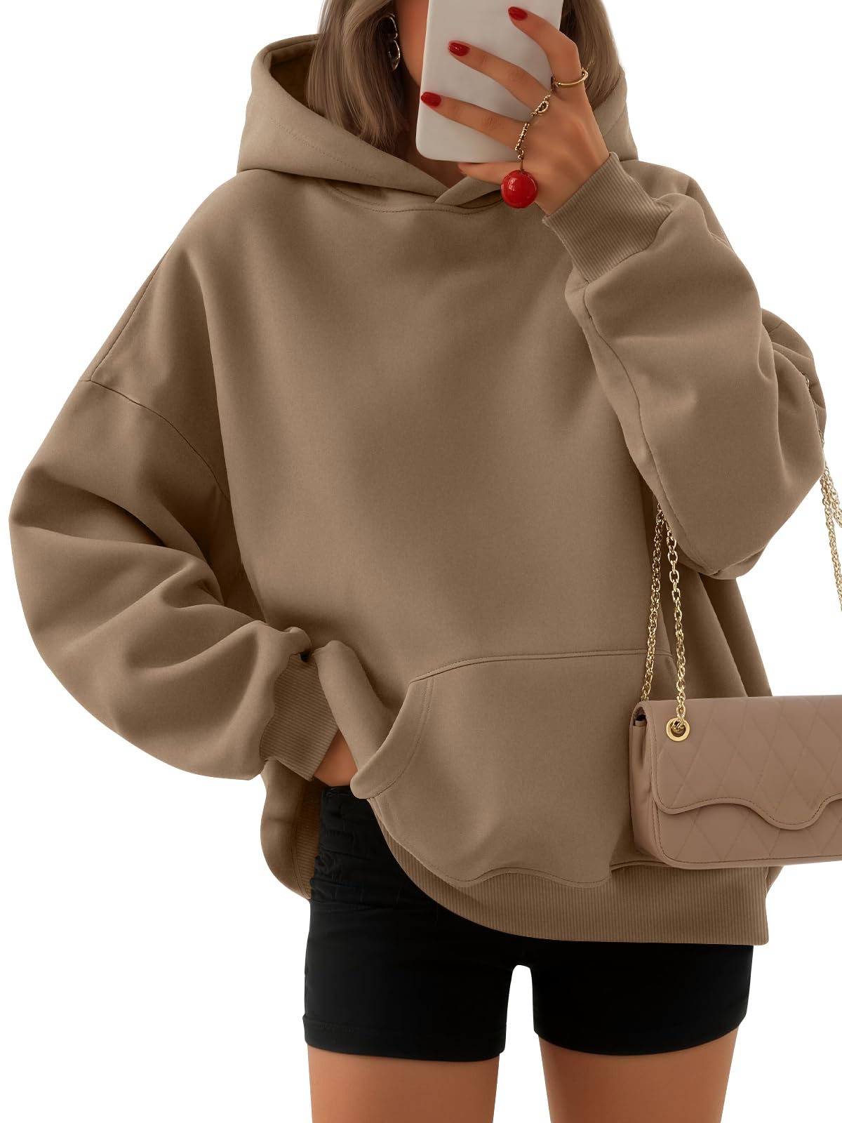 EFAN Women's Oversized Fleece Hoodie Sweatshirt