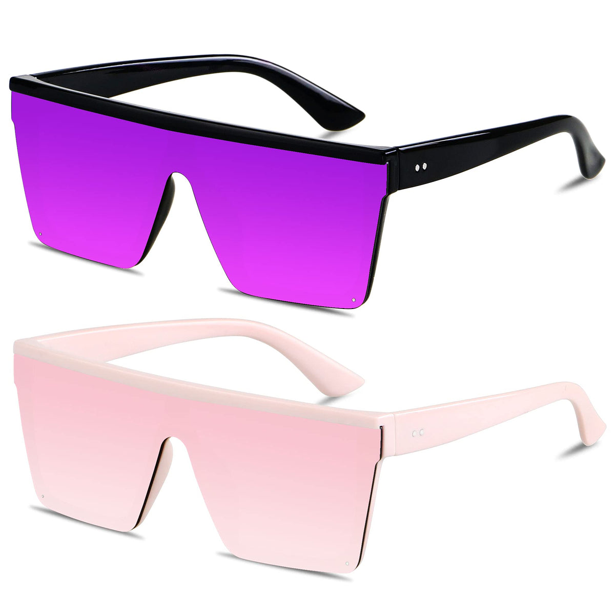 LYZOIT Oversized Square Flat-Top Sunglasses for Men and Women