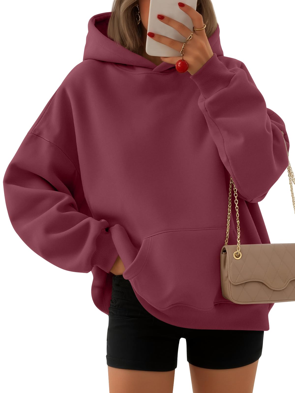 EFAN Women's Oversized Fleece Hoodie Sweatshirt