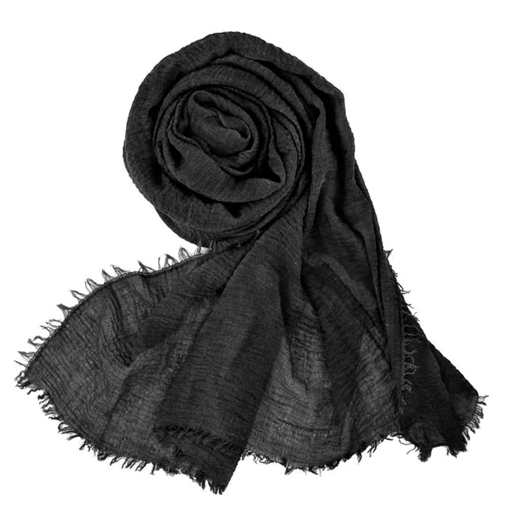 Women's Cotton Blend Crinkle Linen Beach Scarf Wrap