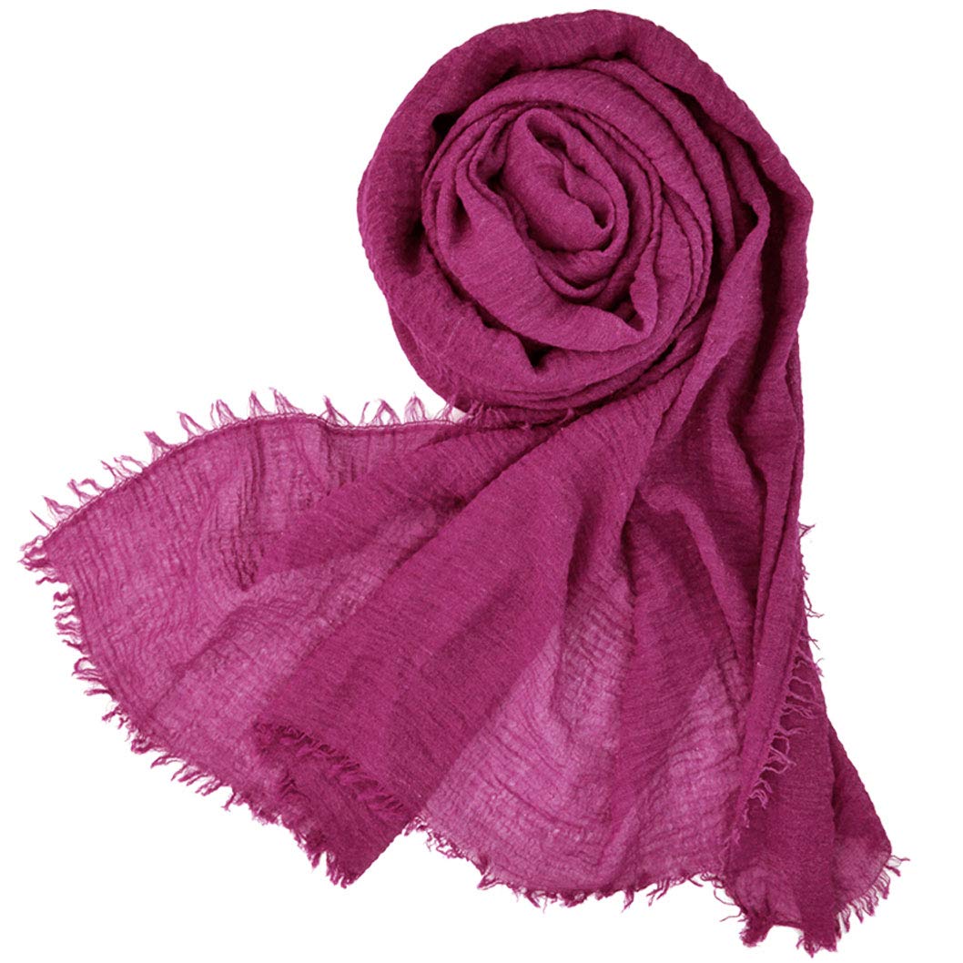 Women's Cotton Blend Crinkle Linen Beach Scarf Wrap