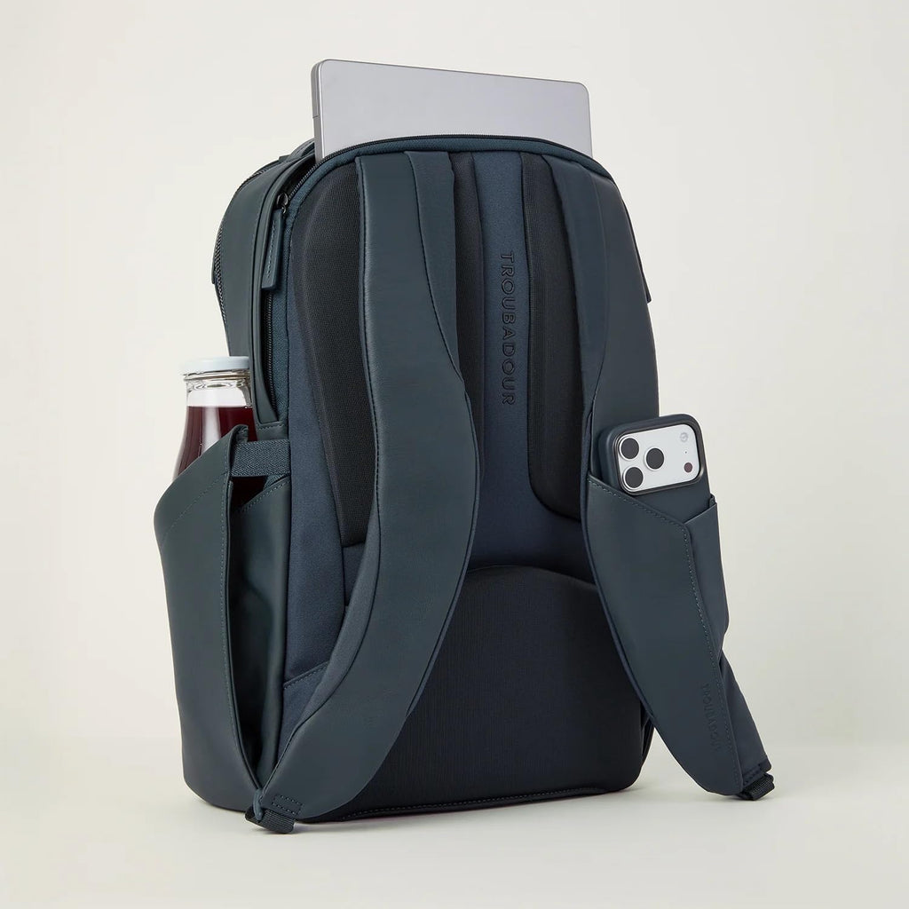 Troubadour Apex Leather Backpack - 22L Innovative Waterproof Leather Laptop Backpack Fits Up to 17”