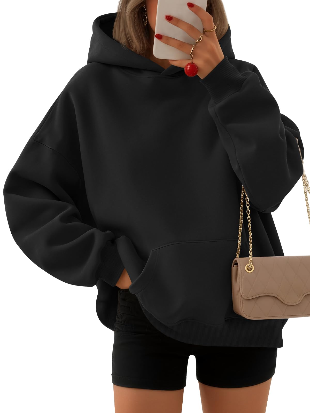 EFAN Women's Oversized Fleece Hoodie Sweatshirt