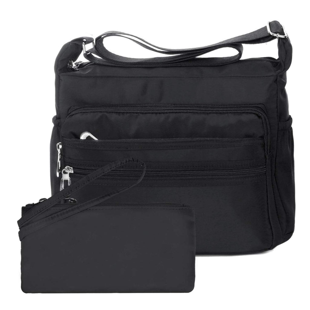 Crossbody Bag for Women Waterproof Shoulder Bag Multi Pockets Nylon Purse